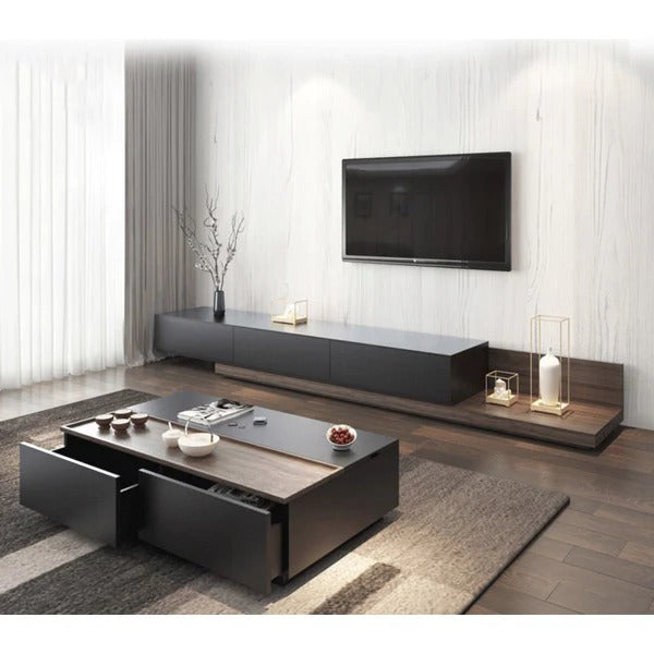 Caldor Set of Sofa and TV Unit+ Coffee Table-BU2