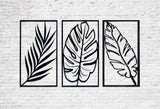 Tropical leaves Set of 3 Tableaus-WQ.WA48.01