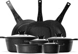 Black Granite Casserole Pot-10-12-12-8160