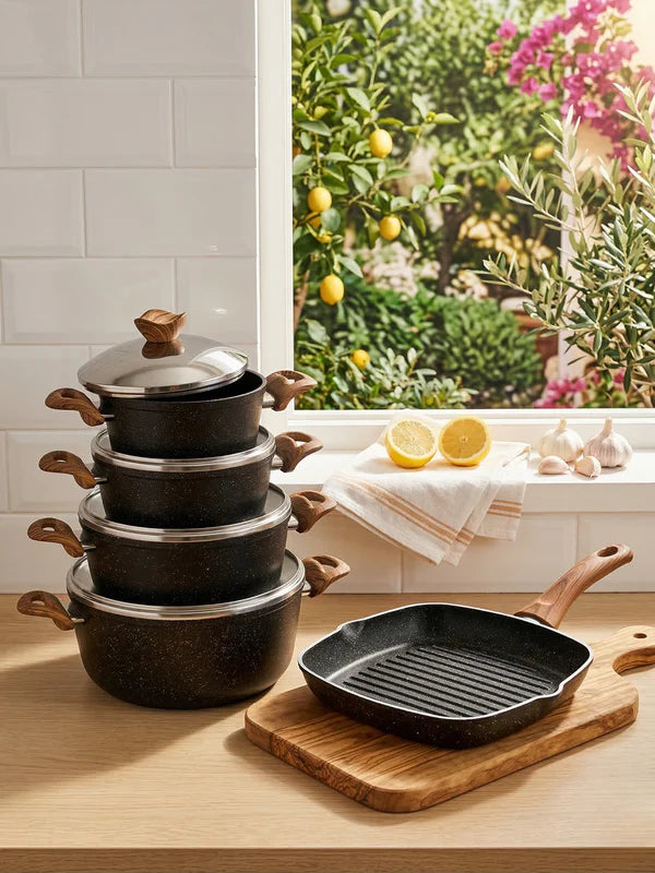 Terynova Granite 9-Piece Cookware Set-10-12-9-2069