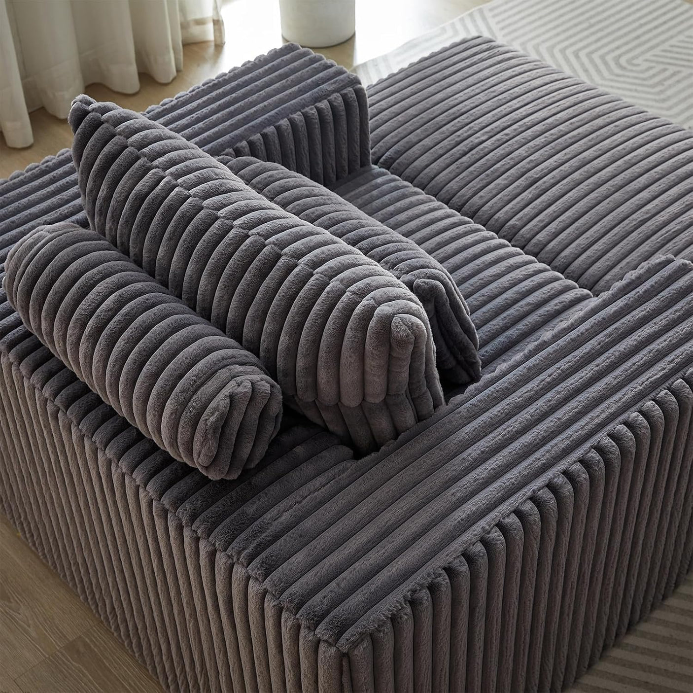 Zeya Armchair with pouf-Hippo250
