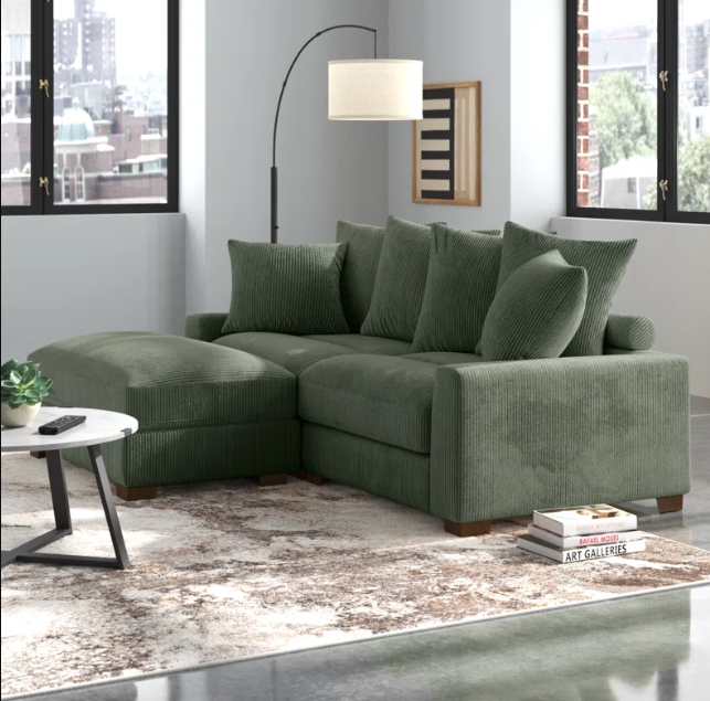 Garven Sofa with Pouf-AK108