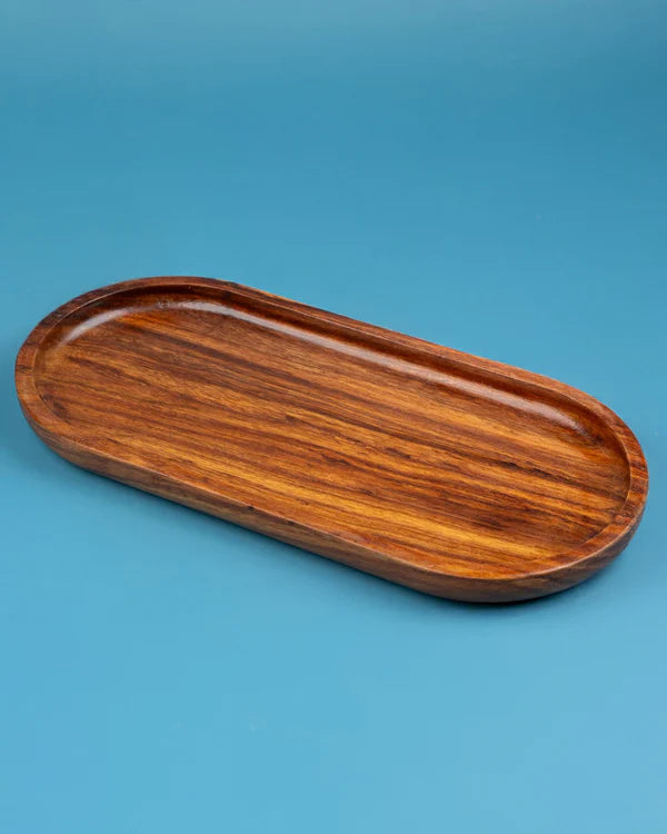 Oval Wooden Serving Board-1-11-30*14-1869