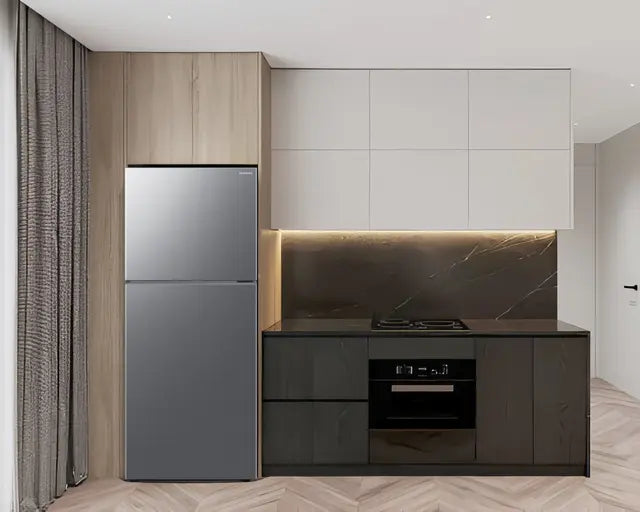 Samsung NoFrost Top Freezer Refrigerator , 340 Liter , Silver - RT33DG3000QVMR