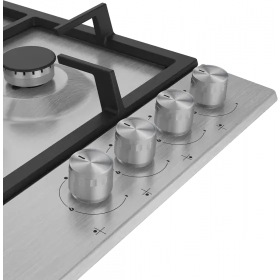 موقد غاز مدمج من بيكو - HIAW 64225 SX، ستانلس ستيل، 4.58 سم 