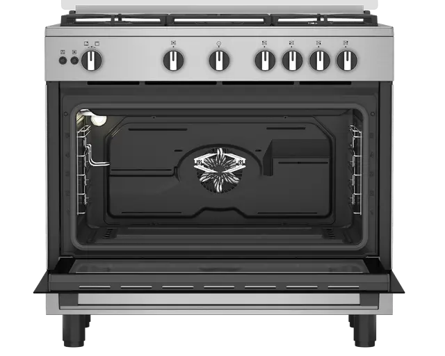 Ariston Gas Cooker , 5 Burners , Silver - ARR9 GGF 23127 XJA
