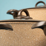 Beige Granite Casserole Pot-10-17-18-7212