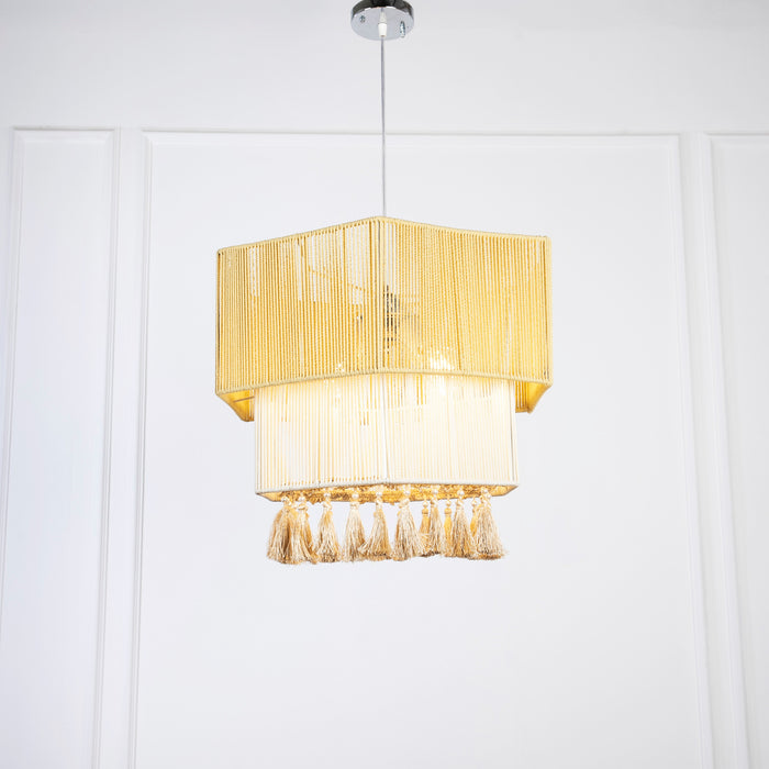 Macrame chandelier-A55