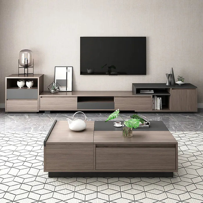 Barros Set of TV Unit and Coffee Table-ABS.T5