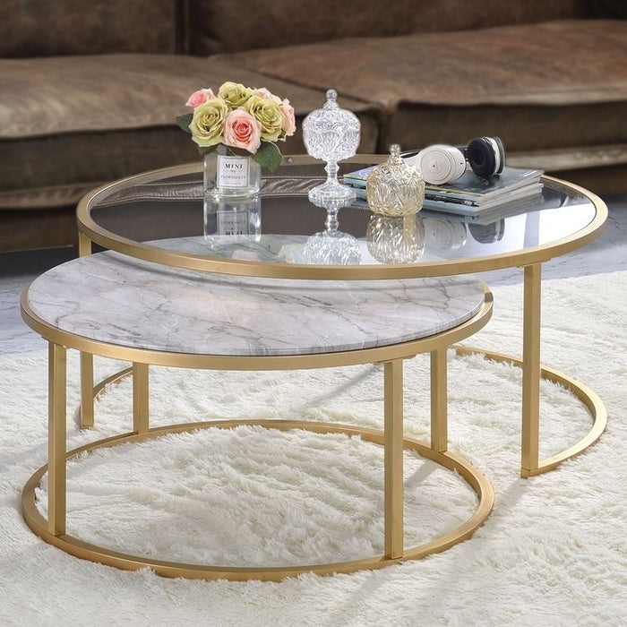 Tavio Set of 2 Coffee Tables-Art-steel.CT110