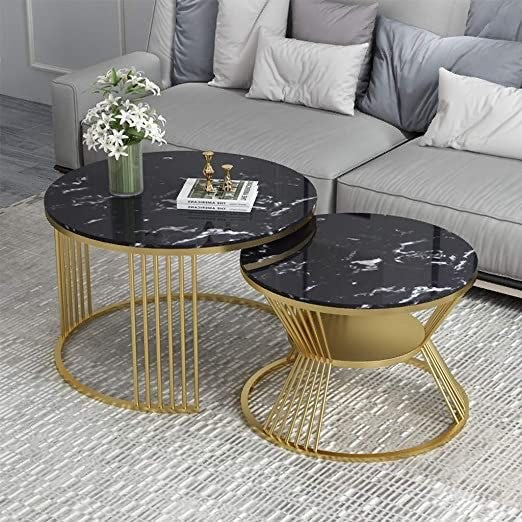 Dalma Set of 2 Coffee Tables-Art-steel.CT99