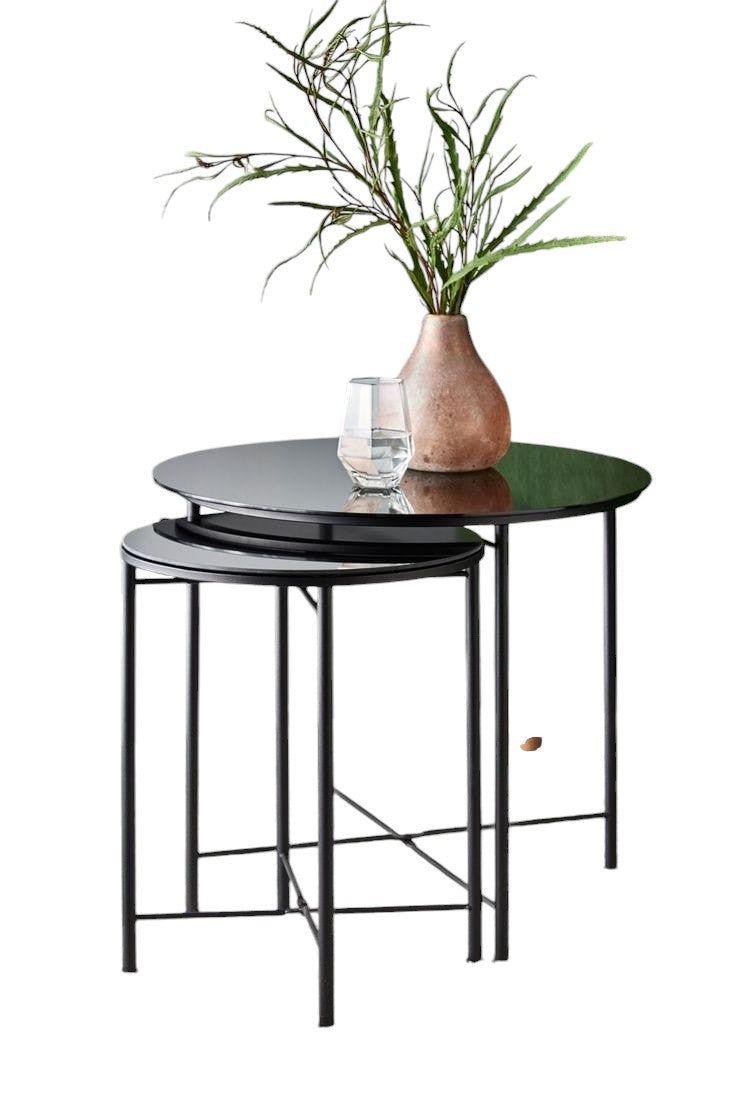 Nora Set of 2 Side Tables-Art-steel.TG32