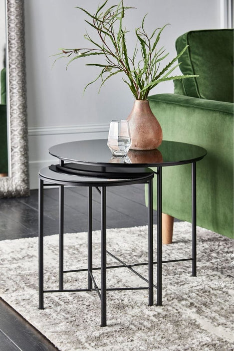 Nora Set of 2 Side Tables-Art-steel.TG32