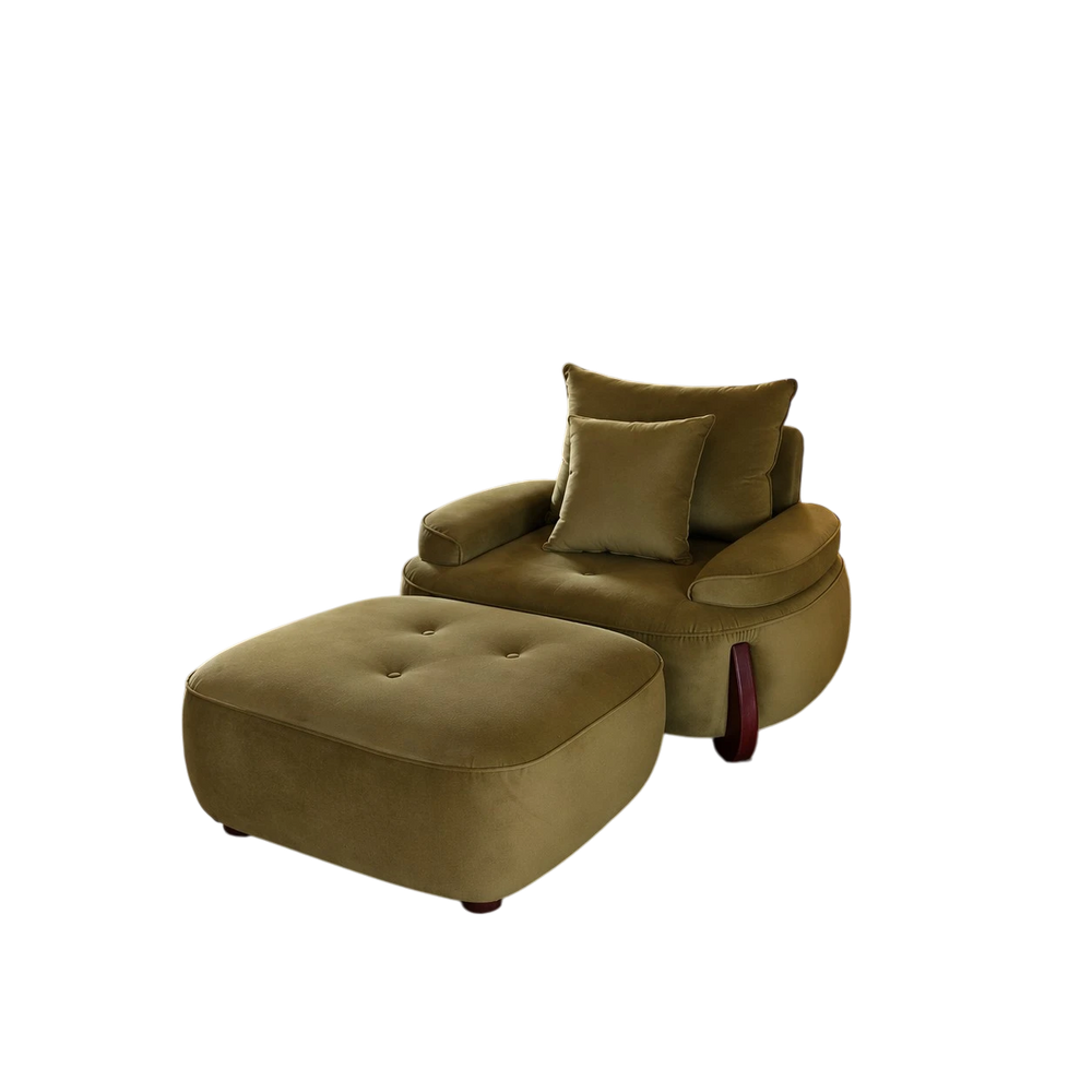 Vaelin Arm Chair with pouf-AK102