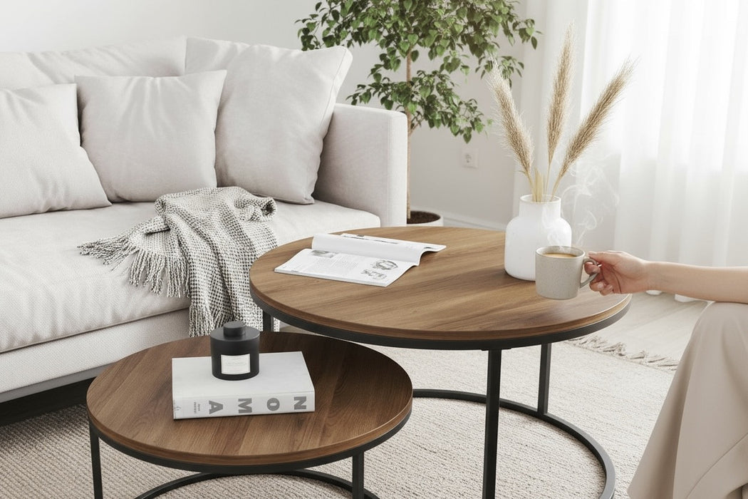 Crest Set of 2 Coffee Tables-CT001