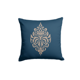 Damask blue cushion-AM107
