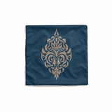 Damask blue cushion-AM107