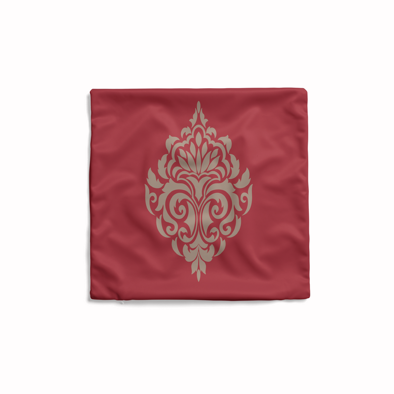 Damask Red Cushion-AM109