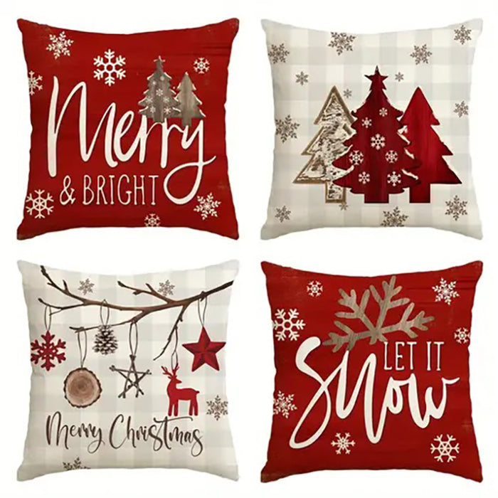 Let it Snow Set of 4 Cushion Covers-FD-80100