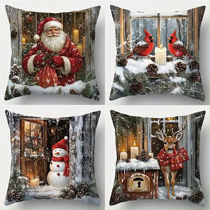 Tinsel Set of 4 Cushion Covers-FD-80136