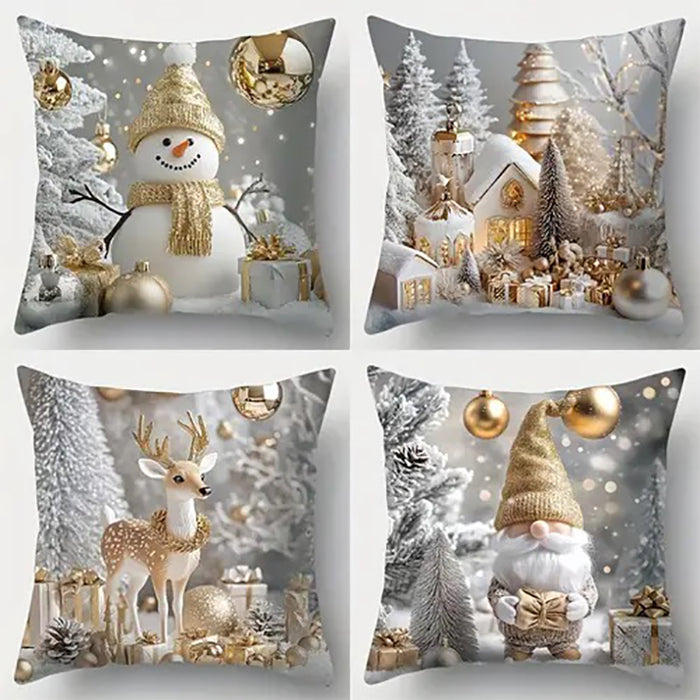 Santa’s Touch Set of 4 Cushion Covers-FD-80144