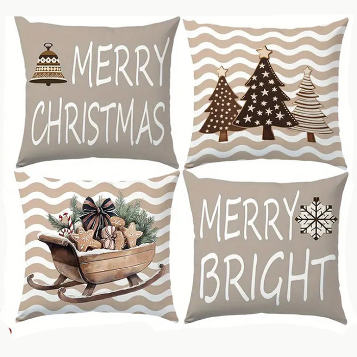 Alpine Set of 4 Cushion Covers-FD-80145