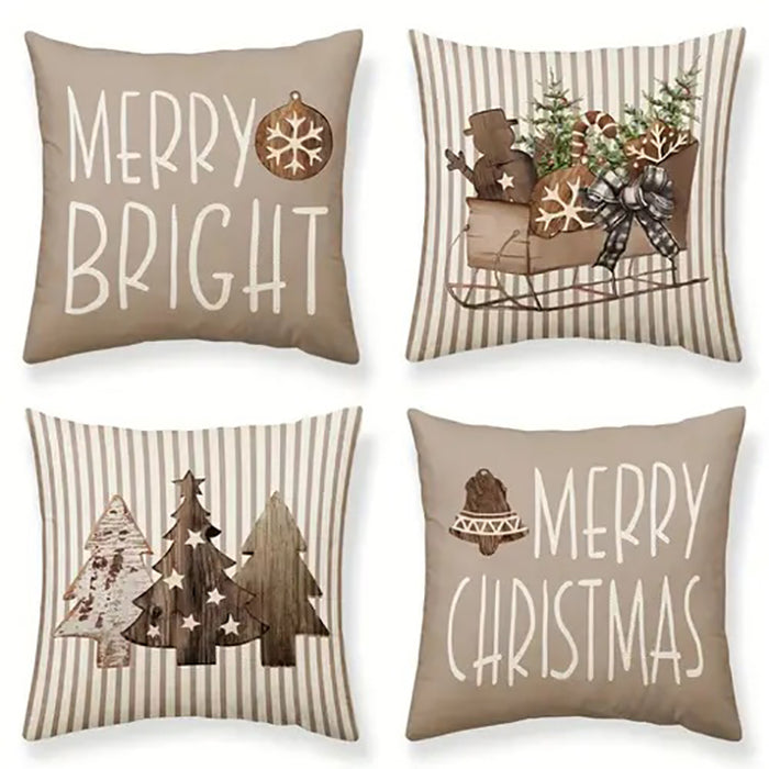 Merry Bright Set of 4 Cushion Covers-FD-80146