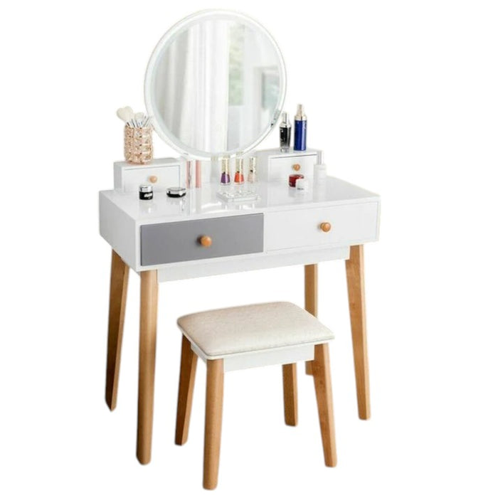 Florix Dressing Table with Chair-RED351