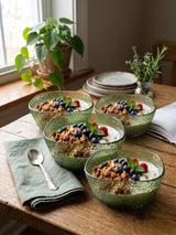 4- Pieces Fern Glass Bowls-3-26-4-1317