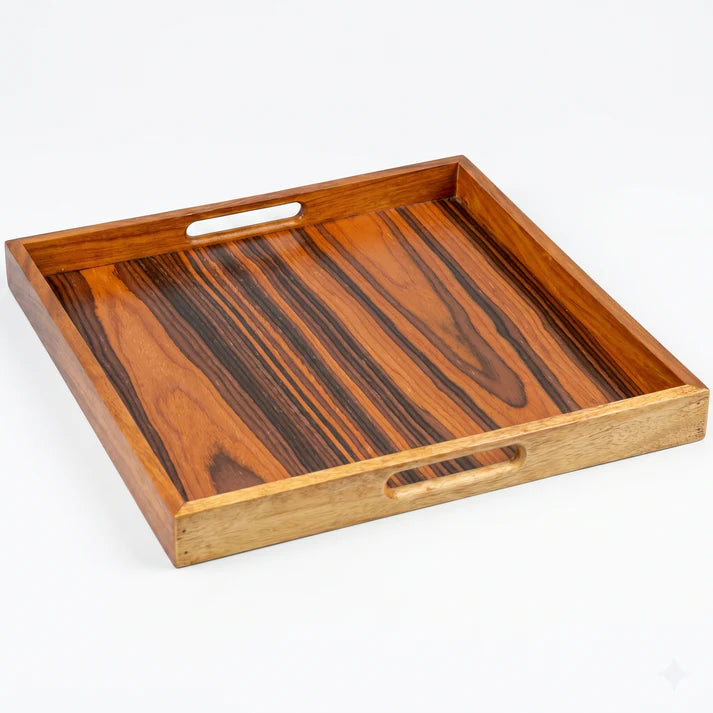 Square Wooden Serving Tray-1-11-38*38-4445