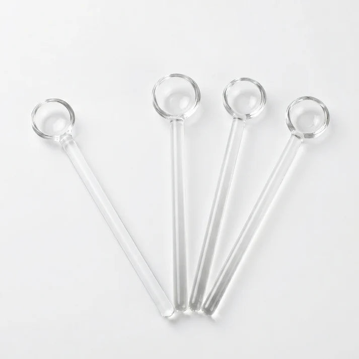 Glass Sugar Spoon 4 pcs Set-3-26-1-7001