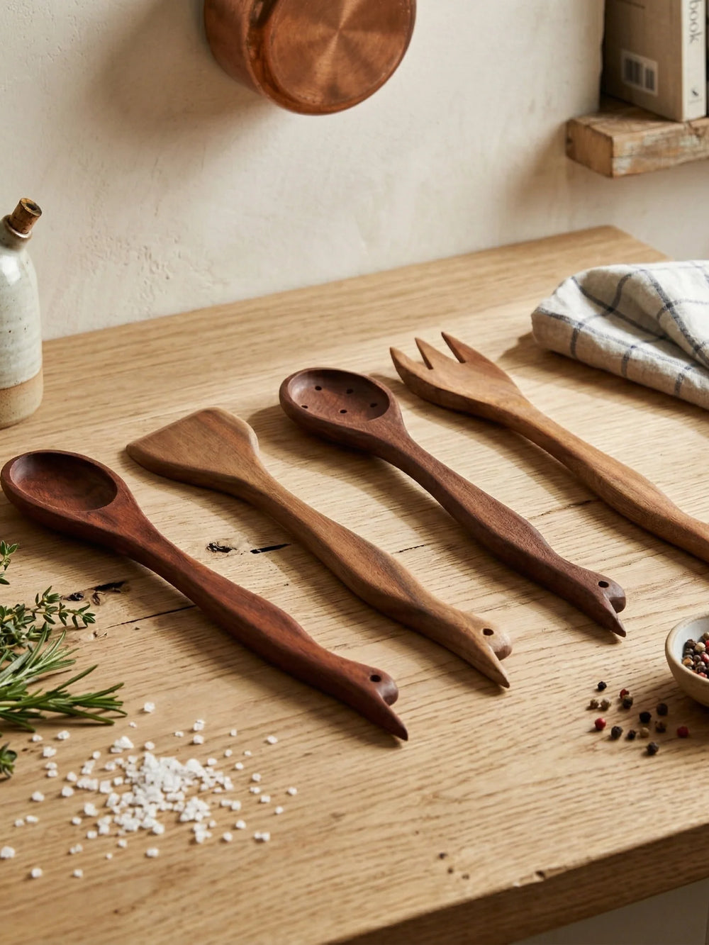 Wooden Kitchen Utensils 4 Set-1-11-305-2636