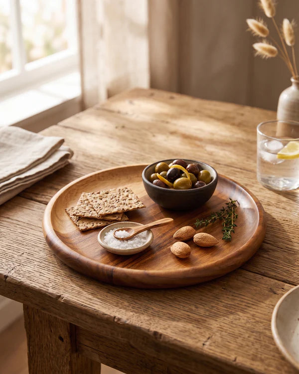 Wooden Circular Serving Board-1-11-14-5471