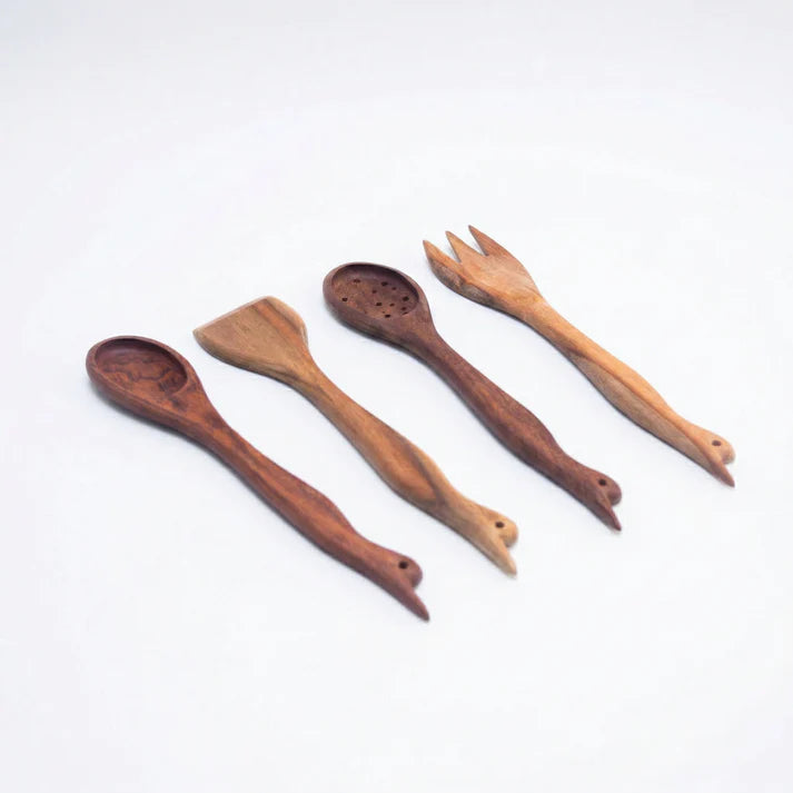 Wooden Kitchen Utensils 4 Set-1-11-305-2636