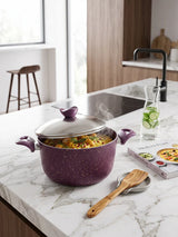 Terynova Granite Casserole Pot – Maroon-10-19-18-5456