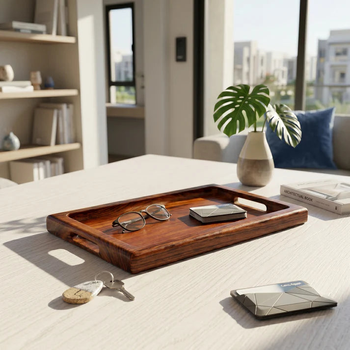 Slim Wood Serving Tray-1-11-25*15-1790