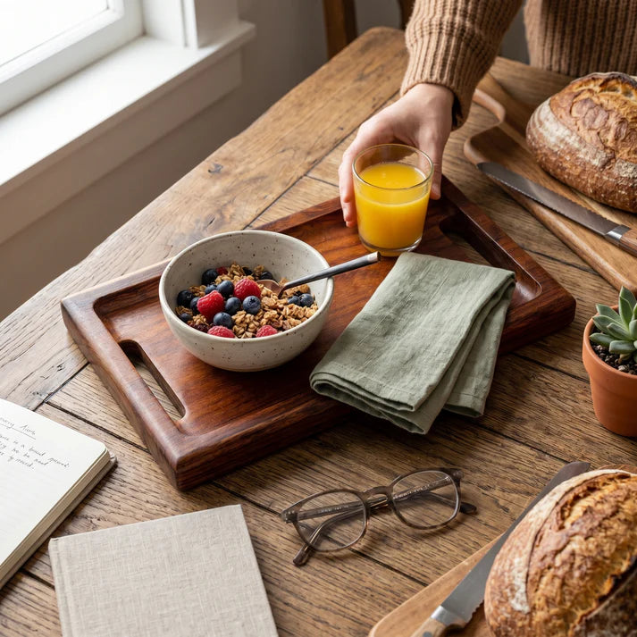 Slim Wood Serving Tray-1-11-25*15-1790