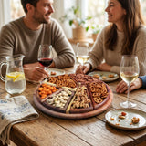 Round Nuts Wooden Platter-1-11-1-1253