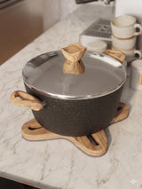 Terynova Granite Casserole Pot – Black-10-12-18-7578