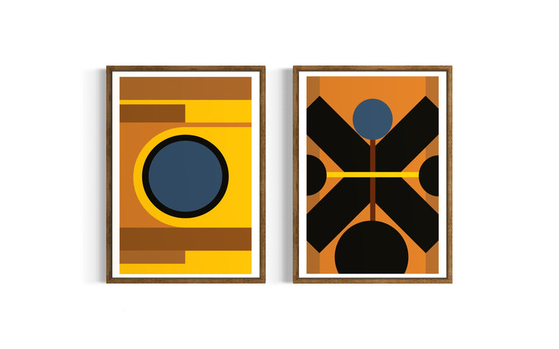 Geometric abstract no.2 wall art-SS6