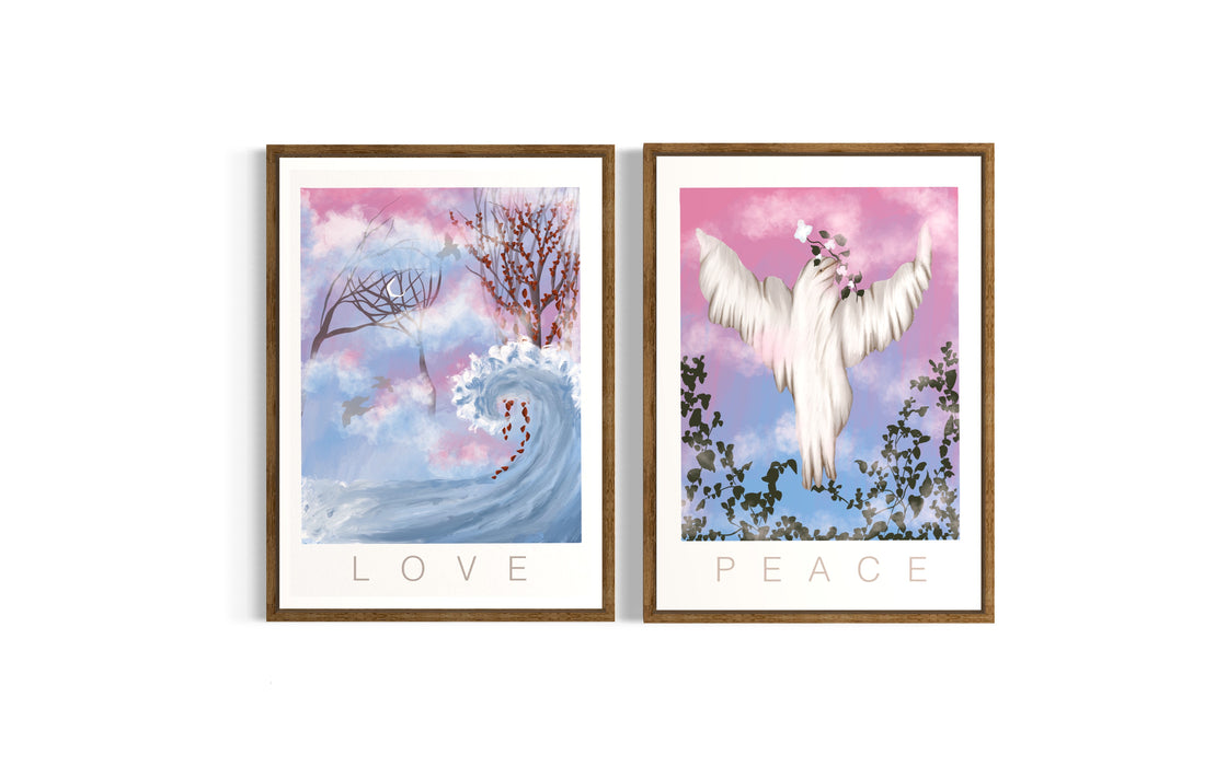 Love & peace wall art set of 2-SS15