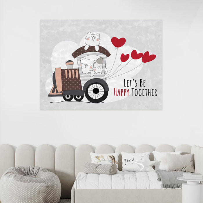 Lets Be Happy Togther Wall Art-MDF_819