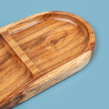 TriWood Divided Serving Plate-1-11-37*14-2309