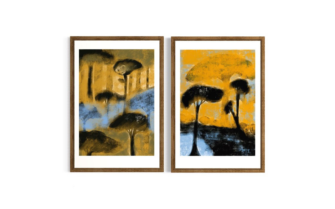 Nature wall art set of 2-SS8