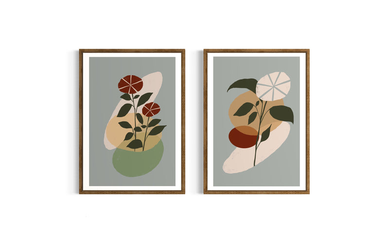 Neutral boho wall art set of 2-SS2
