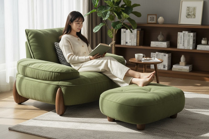 Vaelin Arm Chair with pouf-AK102