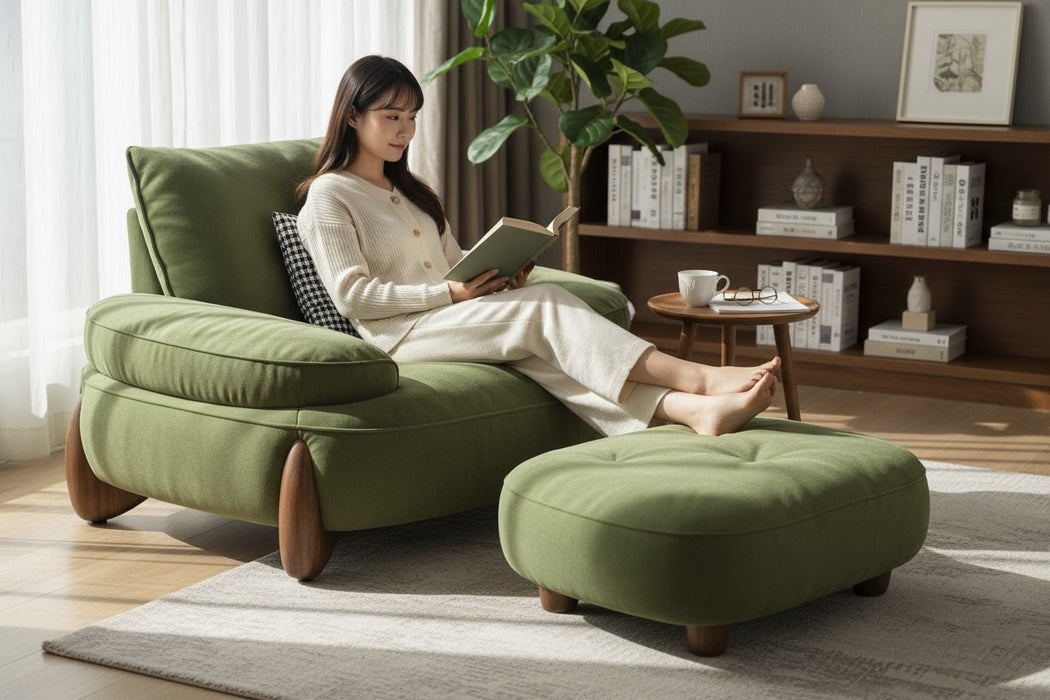 Vaelin Arm Chair with pouf-AK102