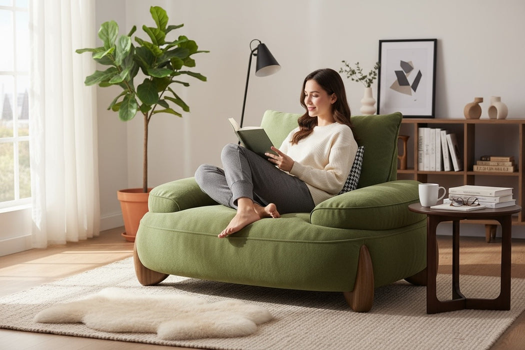 Vaelin Arm Chair with pouf-AK102