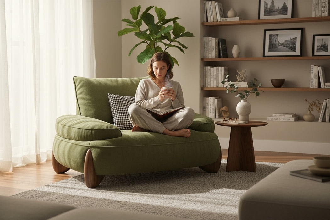 Vaelin Arm Chair with pouf-AK102