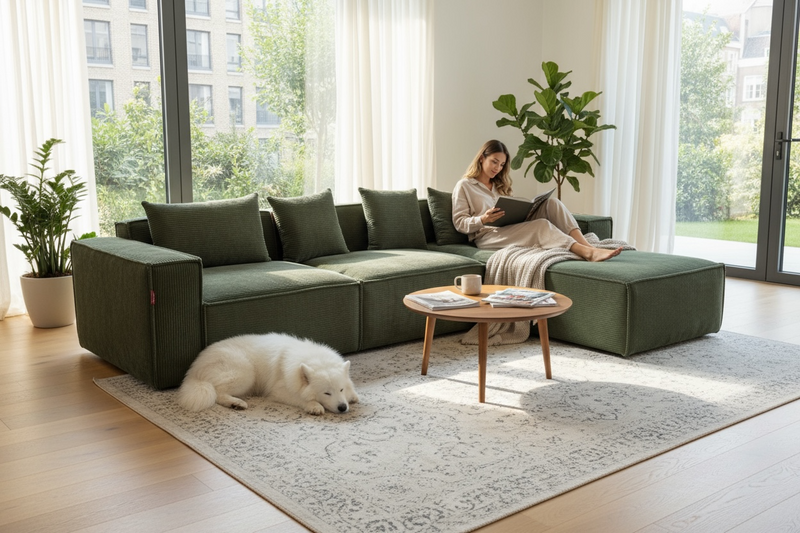 Caroilne Sofa L Shape-Hippo172